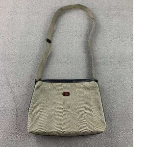 Vintage Nazareno Gabrielli Shoulder Bag Herringbone Emblem Logo Leather Multi‎